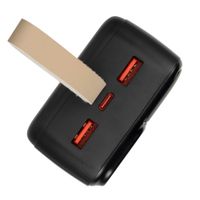 Портативний зарядний пристрій, 30000 mA, PD+QC 20W, з LCD, чорний