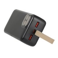 Портативний зарядний пристрій, 30000 mA, PD+QC 20W, з LCD, чорний