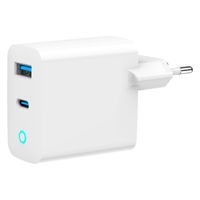 Gembird
Мережевий ЗП, 1 USB-A (QC3.0 18W) + 1 Type-C (PD30W), Led, білий