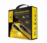 Кабель оптичний (AOC) HDMI V.2.0, 4К 60Гц, позолочені конектори, 80 м