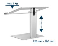 Підставка під ноутбук до 15.6", регульована, алюміній