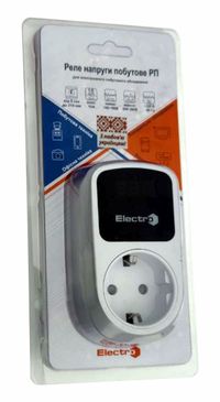 Реле контролю напруги побутове розеткове, РП, 16А (140В - 280В)