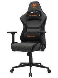 Крісло геймерське, текстильна тканина, сталевий каркас, сірий