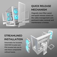 Ігровий корпус, 4*160mm, ARGB Fan Pre-installed, Type-C x1, USB3.0 x2, Audio x1
