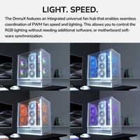 Ігровий корпус, 4*160mm, ARGB Fan Pre-installed, Type-C x1, USB3.0 x2, Audio x1