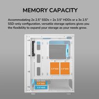 Ігровий корпус, 3*120mm ARGB, 1*120mm ARGB вентилятори передвстановлені, ATX/mATX/mini-ITX, скляне вікно