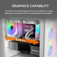 Ігровий корпус, 3*120mm ARGB, 1*120mm ARGB вентилятори передвстановлені, ATX/mATX/mini-ITX, скляне вікно