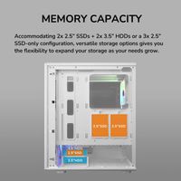 Ігровий корпус, 3*120mm ARGB, 1*120mm ARGB вентилятори передвстановлені, ATX/mATX/mini-ITX, скляне вікно