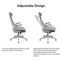 Крісло офісне ергономічне, дихаючий текстиль, чорний