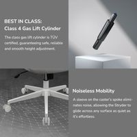 Крісло офісне ергономічне, дихаючий текстиль, білий