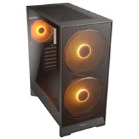 Ігровий корпус, 2*180mm ARGB, 1*120mm ARGB вентилятори передвстановлені, ATX/mATX/mini-ITX, скляне вікно