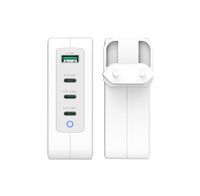 Мережевий зарядний пристрій, GaN, 1 USB-A / 3 USB-C, 130Вт, QC3.0/PD/PPS