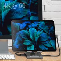 Док станція Ipad USB-C 8-в-1 (HDMI/PD/картридер/USB-A/USB-C/Audio), алюміній