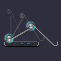 Док станція Ipad USB-C 8-в-1 (HDMI/PD/картридер/USB-A/USB-C/Audio), алюміній