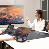 Док станція Ipad USB-C 8-в-1 (HDMI/PD/картридер/USB-A/USB-C/Audio), алюміній