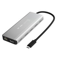 Мультиадаптер USB-C 6-в-1 (HDMI/PD/USB-A/USB-C/LAN), алюміній