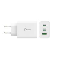 Мережевий зарядний пристрій, GaN, 1 USB-A / 2 USB-C, 65Вт, QC3.0/PD/PPS