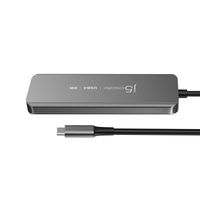 Мультиадаптер USB-C 5-в-1 (хаб/HDMI/PD/LAN), сірий
