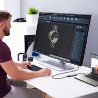 Мультиадаптер USB-C 5-в-1 (хаб/HDMI/PD/LAN), сірий