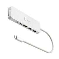 Мультиадаптер USB-C 6-в-1 (хаб/HDMI/картридер/аудіо), білий
