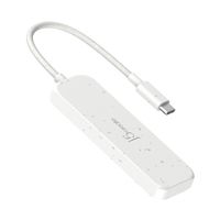 Хаб USB 3.2, 10Gbps, USB-С на 4 USB-A, білий