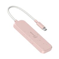 Хаб USB 3.2, 10Gbps, USB-С на 4 USB-A, червоний