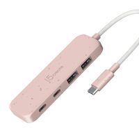 Хаб USB 3,2, 10Gbps, USB-С на 2 USB-A/2 USB-С, червоний