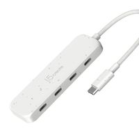 Хаб USB 3.2, 10Gbps, USB-С на 4 USB-С, білий