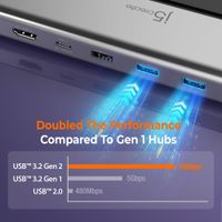 Док станція USB-C 12-в-1 (HDMI/DP/PD/USB-A/USB-C/LAN/картридер/аудіо)