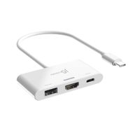J5create
Мультиадаптер USB-C на HDMI/USB-A/USB-C (тільки живлення PD), білий