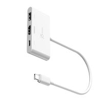 Мультиадаптер USB-C на HDMI/USB-A/USB-C (тільки живлення PD), білий