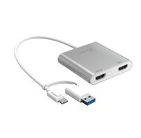J5create
Адаптер-перехідник USB-C/A на 2 HDMI (2 незалежних екрани)