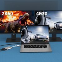 Адаптер-перехідник USB-C/A на 2 HDMI (2 незалежних екрани)