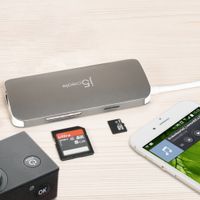 Док станція USB-C 9-в-1 (хаб/HDMI/PD/картридер), сірий