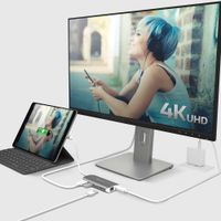 Док станція USB-C 9-в-1 (хаб/HDMI/PD/картридер), сірий