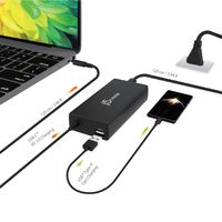 Мережевий зарядний пристрій, 1 USB-A / 1 USB-C, 100Вт,/PD