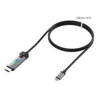 Кабель USB-C на HDMI, 8K 60 Гц, LED RGB 1.8 м