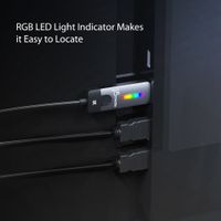 Кабель USB-C на HDMI, 8K 60 Гц, LED RGB 1.8 м