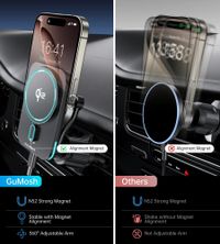 Автомобільний зарядний пристрій, QI 15 Вт (сумісний з MagSafe), чорний