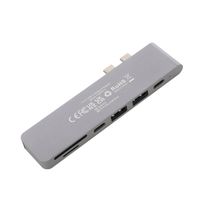 Док станція USB-C 7-в-1 (HDMI/картрідер/USB-A/USB-C), для MacBook Pro/Air, алюміній