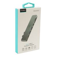 Док станція USB-C 7-в-1 (HDMI/картрідер/USB-A/USB-C), для MacBook Pro/Air, алюміній