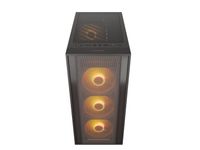 Ігровий корпус, 4*120mm RGB вентилятори передвстановлені, Mini ITX / Micro ATX / ATX, скляне вікно