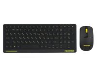Maxxter
Бездротовий комплект (клавіатура + мишка), ножичний механізм, чорний