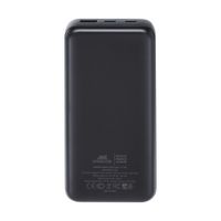 Портативний зарядний пристрій, 20000 mA, PD 65W, з LCD, чорний