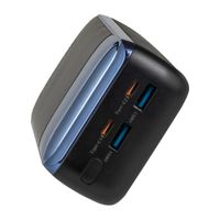 Портативний зарядний пристрій, 30000 mA, QC/PD 65W, з LCD, чорний