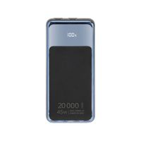 Портативний зарядний пристрій, 20000 mA, QC/PD 45W, з LCD, чорний