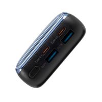 Портативний зарядний пристрій, 20000 mA, QC/PD 45W, з LCD, чорний