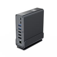 Док станція USB-C 15-в-1 (USB-хаб + HDMI/DP/PD/картридер/LAN/3.5-мм аудіо), сірий