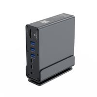 Док станція USB-C 15-в-1 (USB-хаб + HDMI/DP/PD/картридер/LAN/3.5-мм аудіо), сірий