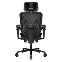 Крісло геймерське ергономічне, дихаючий текстиль, чорний
